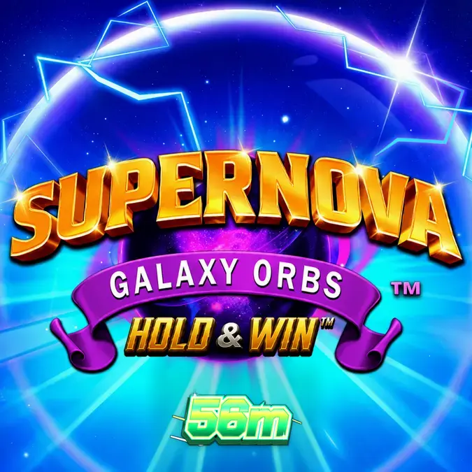 Interface do jogo Supernova Galaxy Orbs com símbolos de orbes brilhantes e moedas espaciais.