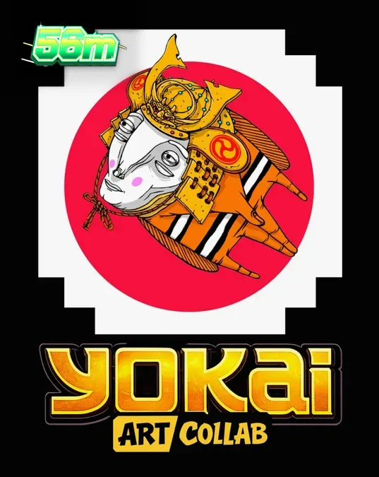 Tela de jogo do slot Yokai com elementos de arte urbana e folclore japonês